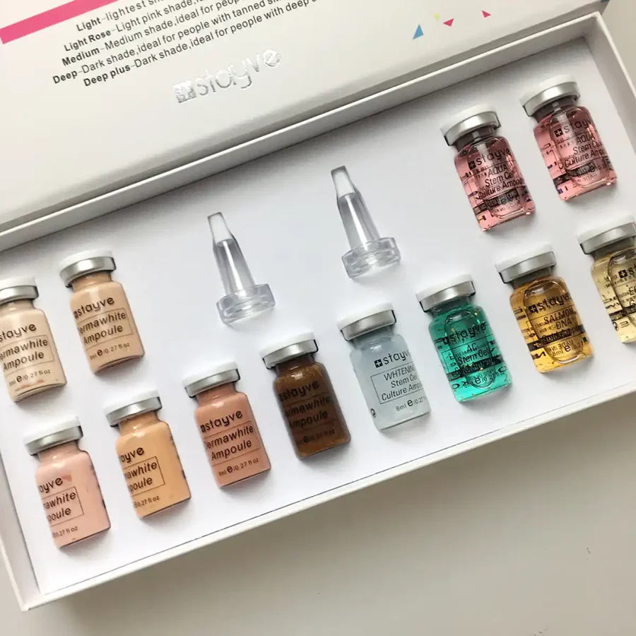 BB Glow Booster Starter Ampoule shades and serums Kit Liquid for Micro needles Treatment