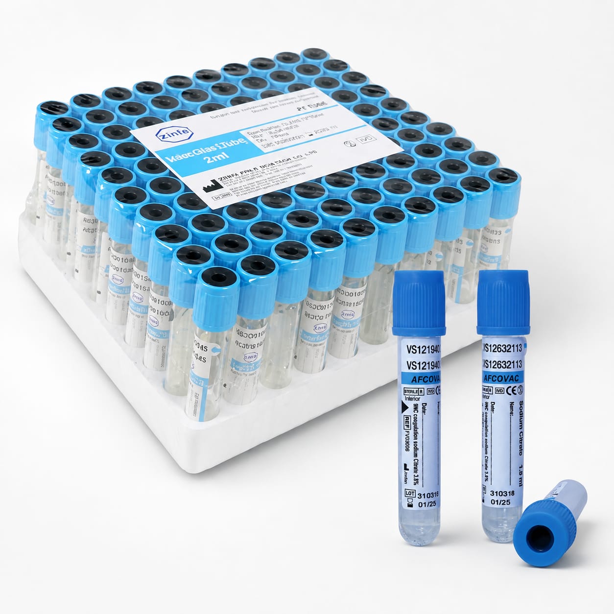 VACCUM TUBE 100 PCS | 10ML SODIUM CITRATE