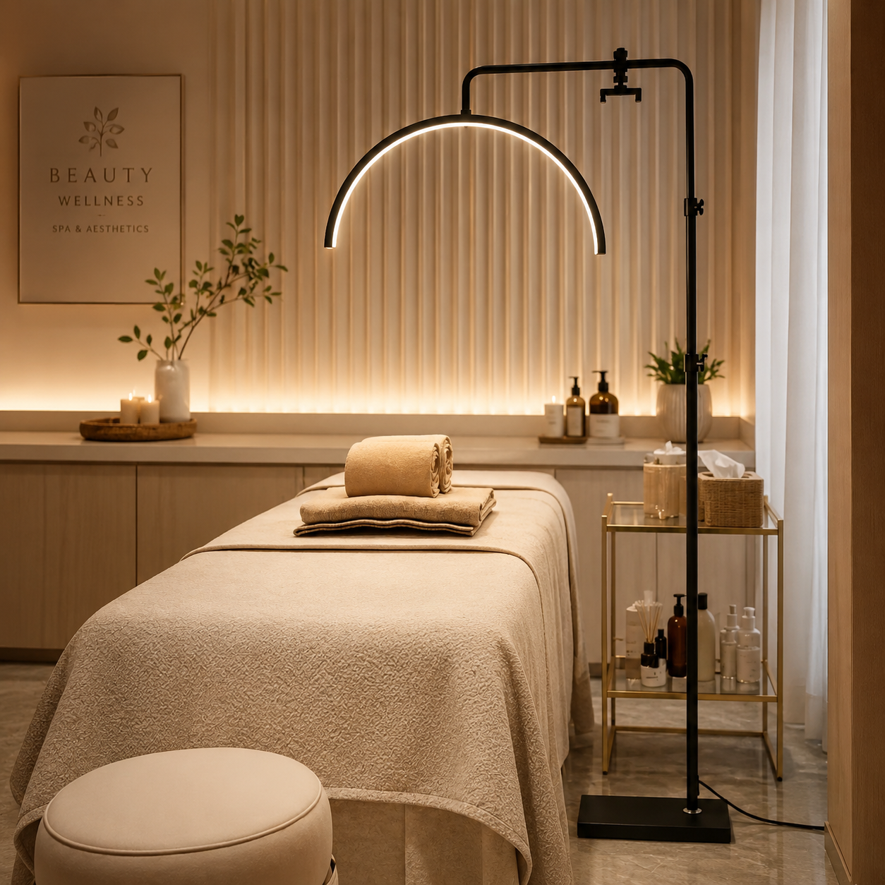 LED HALF MOON LIGHT |PROFESSIONAL WALL MOUNT LIGHTNING FOR SALONS & CLINIC
