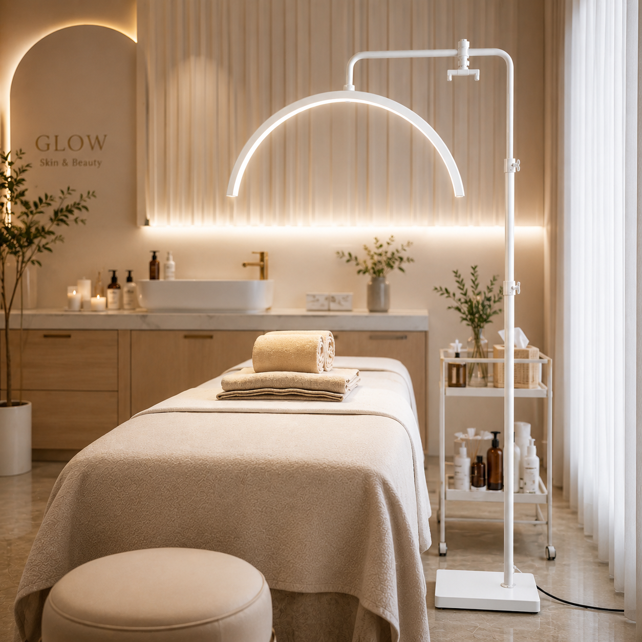 LED HALF MOON LIGHT |PROFESSIONAL WALL MOUNT LIGHTNING FOR SALONS & CLINIC